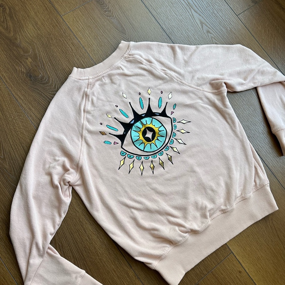 Spiritual Gangster Cream/Pale Pink Crewneck Sweatshirt